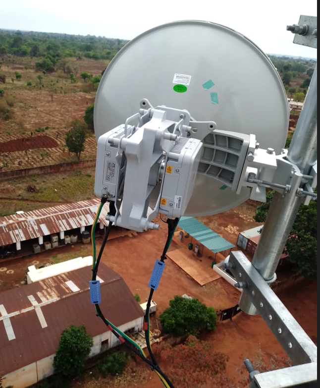 Microwave dish installation